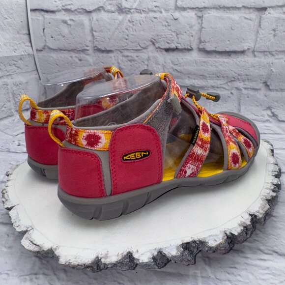 Keen Seacamp CNX Girls Size 4 Pink Yellow Sunburst Water Sandals - Picture 10 of 15